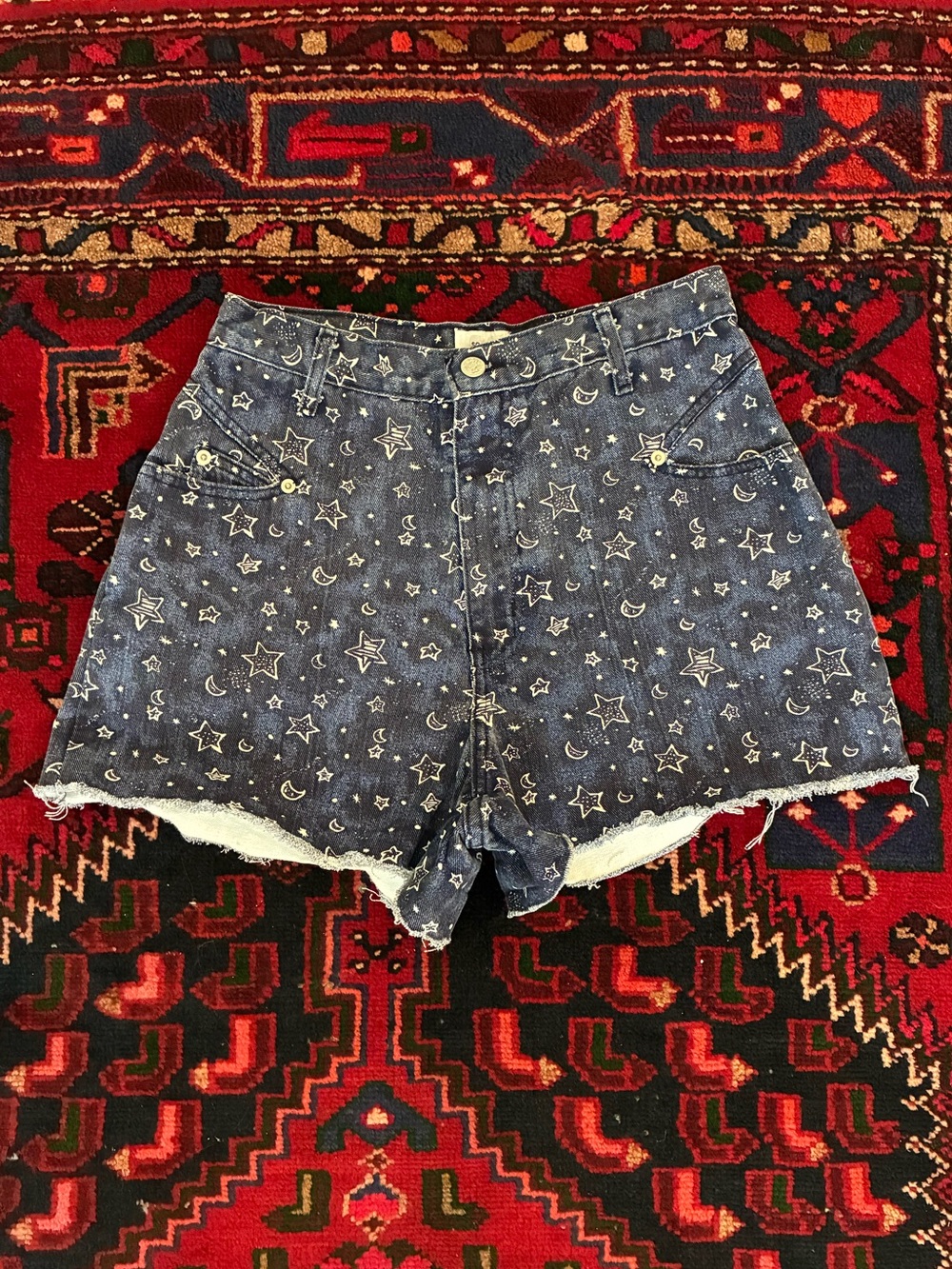 Vintage 90s Sostanza Celestial Jean Shorts